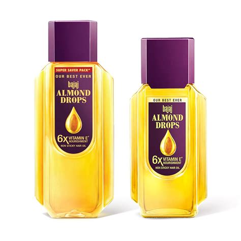 Buy Bajaj Almond Drops Hair Oil, 475ml & 650ml, Hair Oil, 6X Vitamin E ...