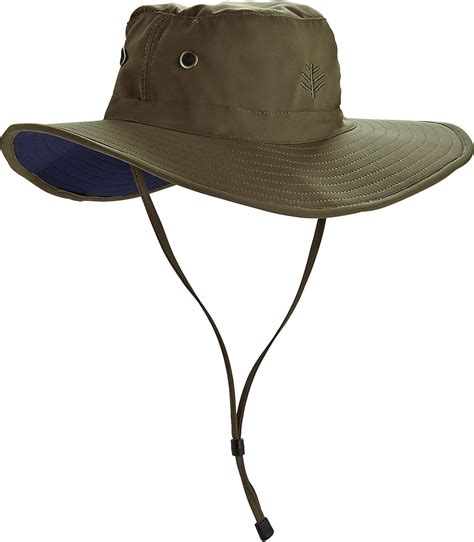 Coolibar UPF 50+ Men's Leo Shapeable Wide Brim Hat - Sun Protective at ...