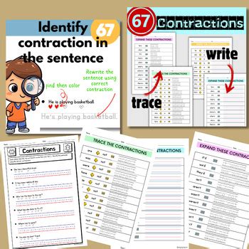Image result for Contraction Types Exercise