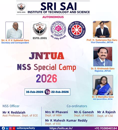 Sri Sai Institute of Technology and Science, Rayachoti | SSITS ...