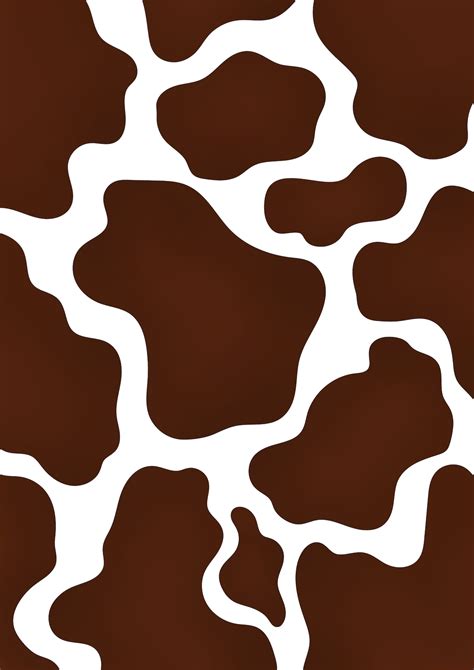 Cow Print brown A4 Print - Etsy