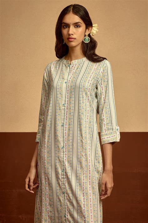 White Printed Kurta – SABHYATA CLOTHING