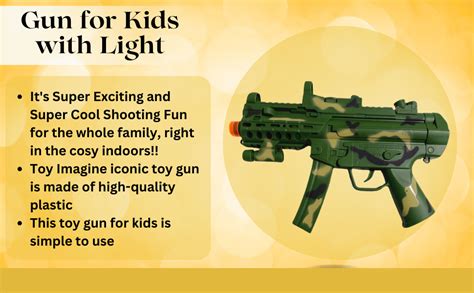 Buy Toy Imagine™ Gun for Kids with Light, Sound & Vibration – Army ...