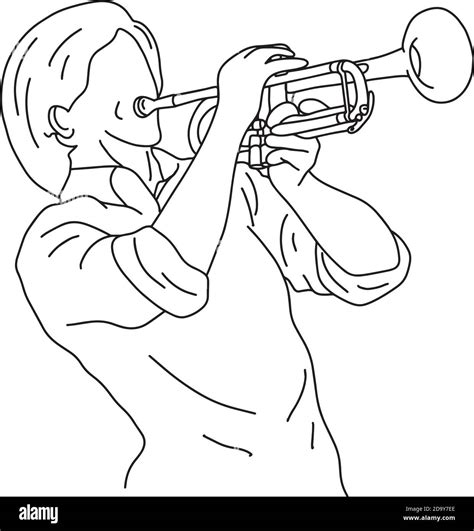 Trumpet Player Drawing