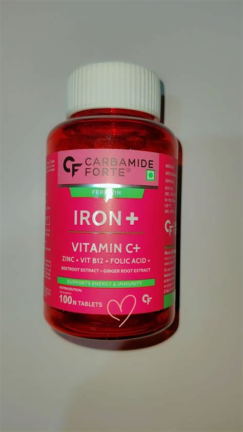 Carbamide Forte Iron Supplement for Women & Men | Folic Acid Tablets w