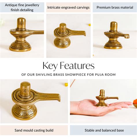 Shivling Brass Showpiece For Puja Room Online - Premium Devotion | Nestasia