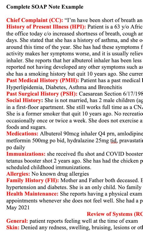 Image result for Nursing Soap Note Documentation Examples