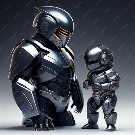 Premium AI Image | A robot with a helmet that says " i am a robot " on it.