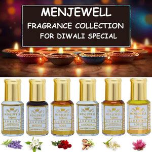 Menjewell Diwali Special Pooja Gift Set Attar Pack (6 x 3 ml) Long ...