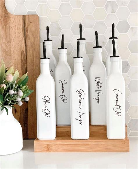 White Oil & Vinegar Bottles - 500ml | Bottle, Oils, Kitchen pantry design