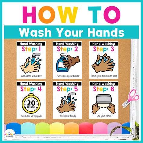 Hand Washing Poster For Preschoolers
