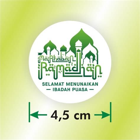 Jual Stiker Marhaban ya Ramadhan Selamat Menjalankan Ibadah Puasa 4,5 ...