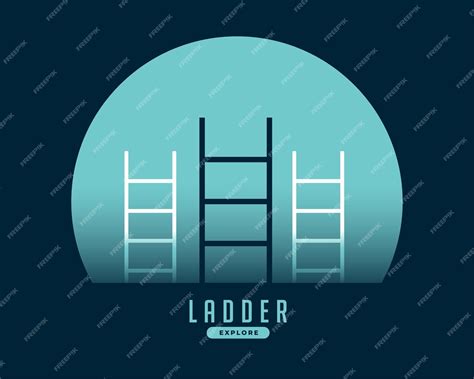 Die minimalistische Trittleiter repräsentiert die ...