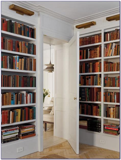 Library Wall Bookcases With Ladder - Bookcase : Home Design Ideas # ...