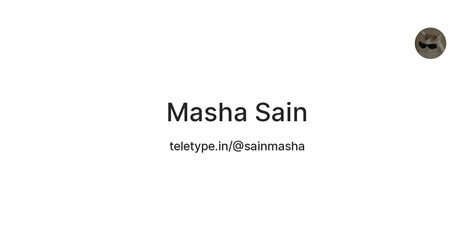 Masha Sain — Teletype