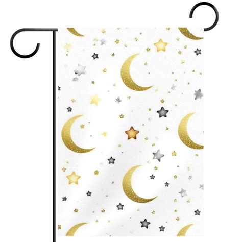 NUEAHEDN Aesthetic Stars and Moon Flags for Outside Decoration, Yard ...