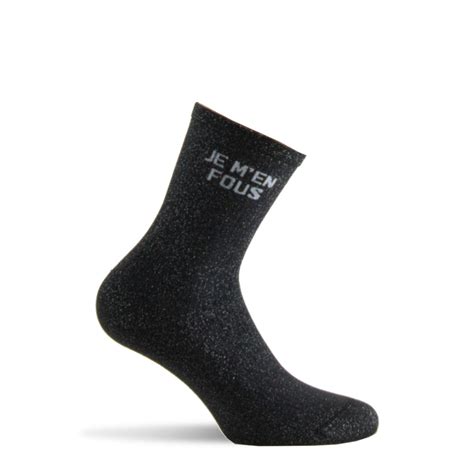 Mi-chaussettes femme Messages "je m'en fous" fabriquées en France ...