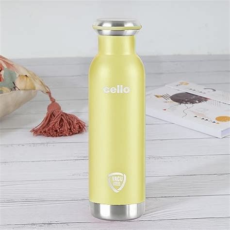 Cello Duro Sip Double Walled 600ml, Yellow | Duro Tuff Steel Series ...