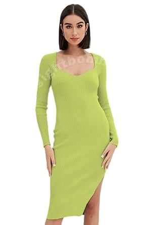 Buy SIGHTBOMB Sweetheart Neck Side Slit Cocktail Bodycon Dress for ...