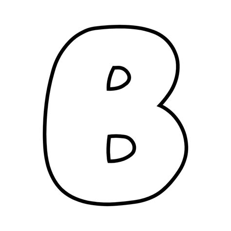 Free printable bubble letter B. serif printable bubble, number ...