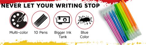 FIRST CLICK Scented Pens Non-Refillable Scented Blue Writing Ball Pens ...