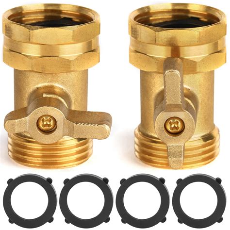 Amazon.com: 2 Pack Garden Hose Shut Off Valve - Extended Handle - 3/4 ...