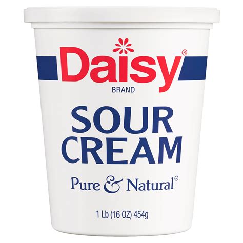 Daisy Pure and Natural Sour Cream, 16 oz (1 lb) Tub (Refrigerated ...