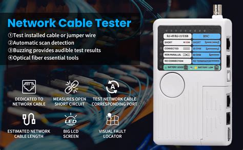 COOLCOLD Lan Tester | 4 In 1 Remote Cable Tester RJ45, RJ11, USB and ...