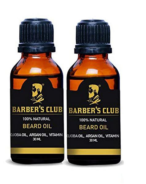 Barber's Club Organic and Natural Vitamin E Beard Argan and Jojoba Oil ...