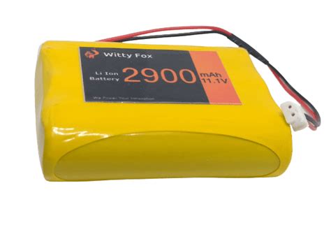 Buy Witty Fox 11.1V 2900mAh Li-Ion Battery Online in India | Robocraze
