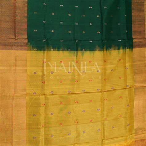 Dark Green Uppada Soft Silk Saree | Imainila