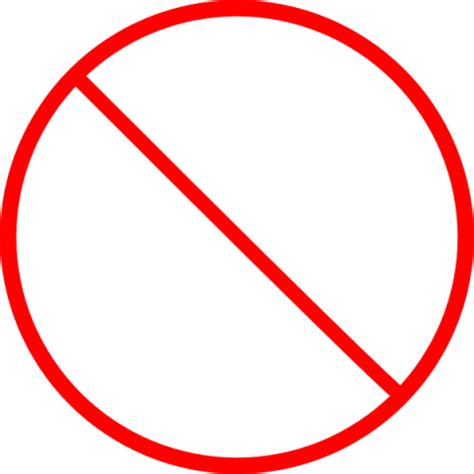 No Sign, Denial, Prohibition, Restriction, Disallow PNG