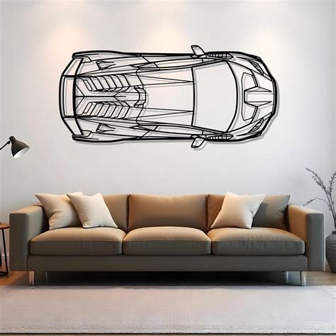 Car Silhouette Wall Art, Metal Car Wall Decor, Gift for Car Lovers, Car Gift for Him, Car Guy ...