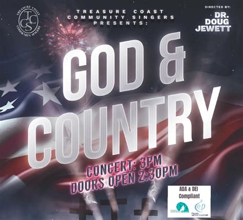TCCS presents God and Country - Sunday, Pittenger Center - Ross Hall ...