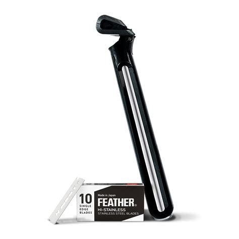 OneBlade Core Single-Blade Safety Razor w/Stand +10 Feather Blades ...
