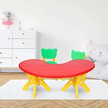 Her Home eHomeKart Moon Table for Kids and 2 Foldable Bear Chairs ...