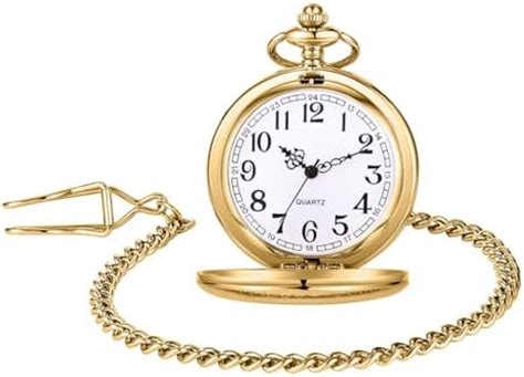 Yellow Chimes Pocket Watch Pendant with Chain for Husband Dual Purpose ...