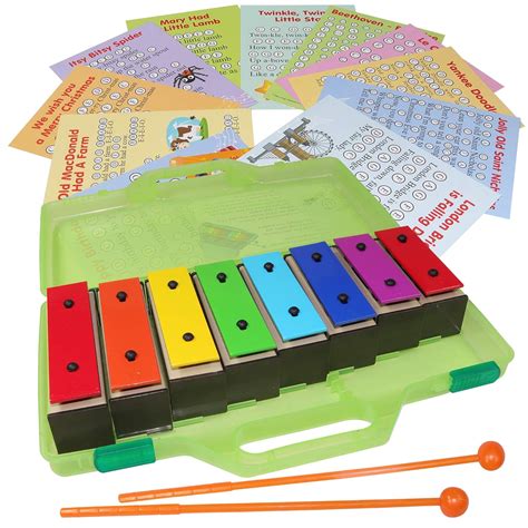 Chime Bar - Resonator Bells with Songs - Color Glockenspiel 8 Note ...