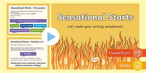 Sensational Starts Persuasive Writing PowerPoint