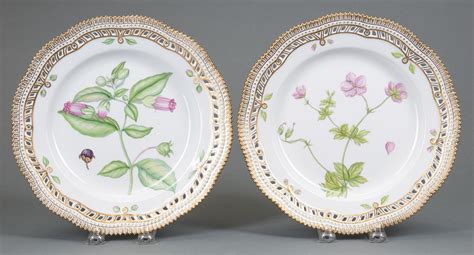 Lot - Pair of Royal Copenhagen Porcelain Plates