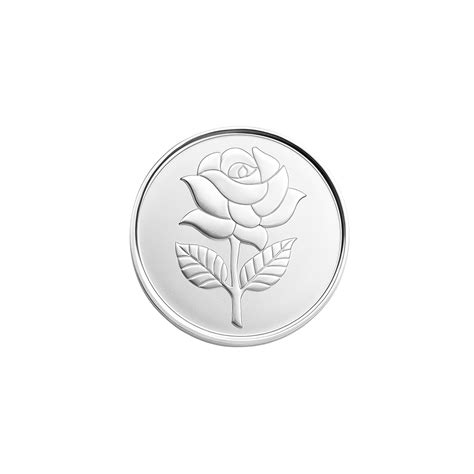 5g Flower Embossed 999 Pure Silver Coin, Round Shape | Nipura gift pac