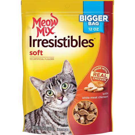 Meow Mix Irresistibles Cat Treats - Soft With White Meat Chicken, 12 ...