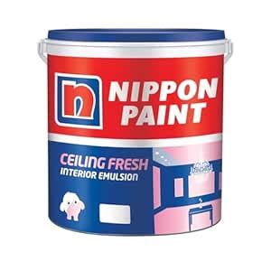 Nippon Paint Ceiling Interior Emulsion Paint(4L, White, Smooth Matt ...