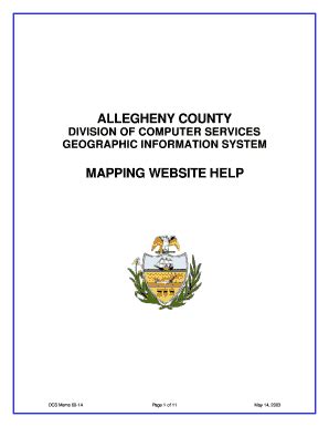 Fillable Online ALLEGHENY COUNTY MAPPING WEBSITE HELP Fax Email Print ...