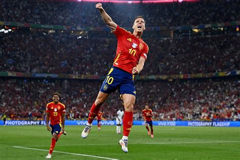 Euro 2024: Daniel Olmo celebrates Spain victory