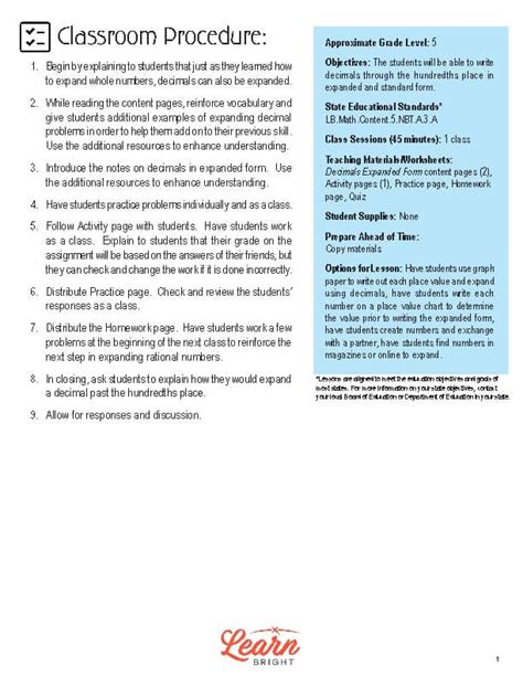 Image result for Expanded Form Lesson Plan