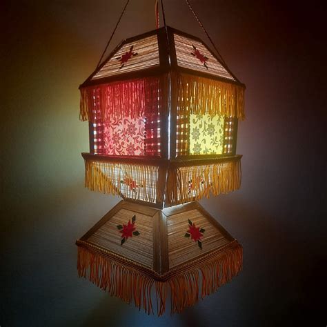 Buy Decorative Bamboo Lantern -Flora - By Infinite Inclinations, Beige ...