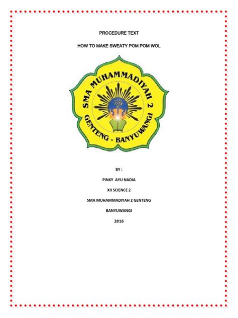 PROCEDURE TEXT How To Make Pom Pom | PDF | Home & Garden