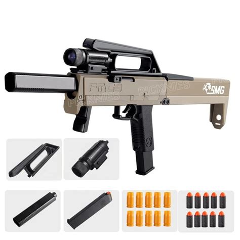 PICKNIES FMG9 EVA Submachine Folding Gun with Ejecting Shells | Soft ...