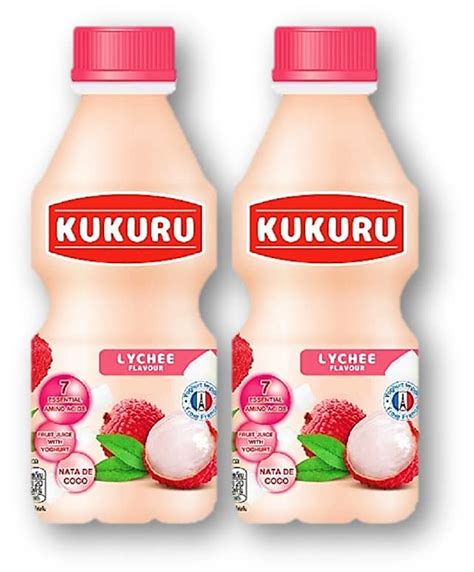 Kukuru Lychee Yoghurt Flavor Juice Drink 280ml Bottle (Pack of 2 ...